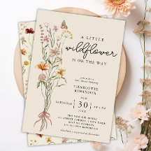 Wildflower Boho Floral Neutral Baby Shower