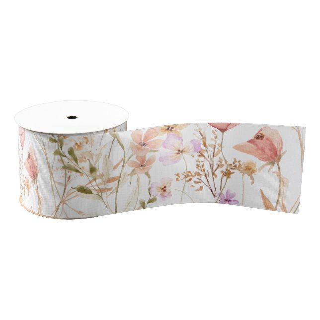 Wildflower Boho Floral Ribbon (Spool)