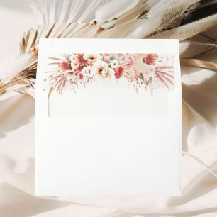 Wildflower Boho Floral Wedding Envelope Liner