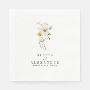 Wildflower Boho garden floral Napkins