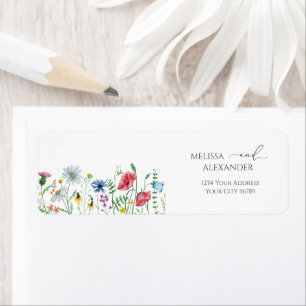 Wildflower Boho Garden Return Address Label