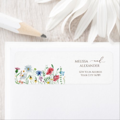 Wildflower Boho Garden Return Address Label