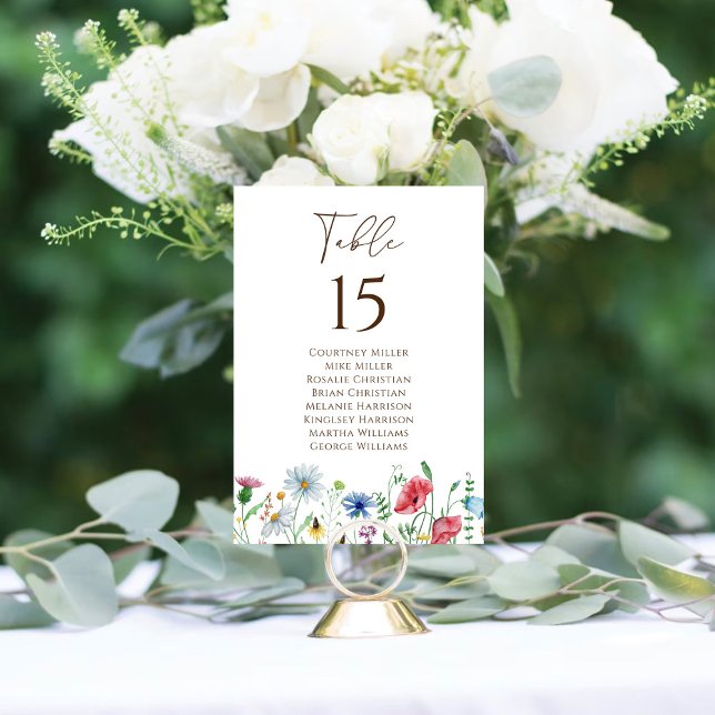 Wildflower Boho Garden Table Number Seating Chart (Creator Uploaded)