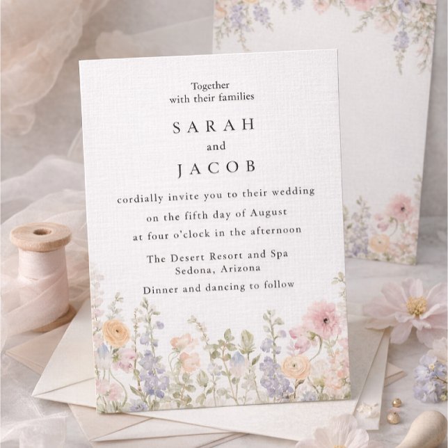 Wildflower Boho Garden Wedding Invitation (Creator Uploaded)
