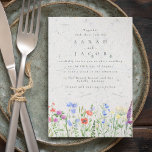Wildflower Boho Garden Wedding Invitation<br><div class="desc">This Wildflower Boho Garden Wedding Invitation is a perfect choice for couples looking for a romantic and whimsical touch to their big day. The delicate floral design is inspired by wildflowers in bloom, creating a beautiful and organic feel. The boho style adds a touch of carefree elegance, perfect for an...</div>