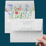 Wildflower Boho Garden Wedding Invitation Envelope<br><div class="desc">Coordinating wedding envelopes to match our Wildflower Boho Garden Wedding Invitation. 

Customized with a quote and return address on the back flap and wildflower design inside the envelope flap.</div>