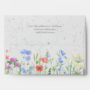 Wildflower Boho Garden Wedding Invitation Envelope