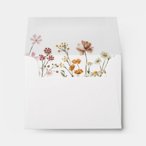 Wildflower Boho Graduation Floral Envelope