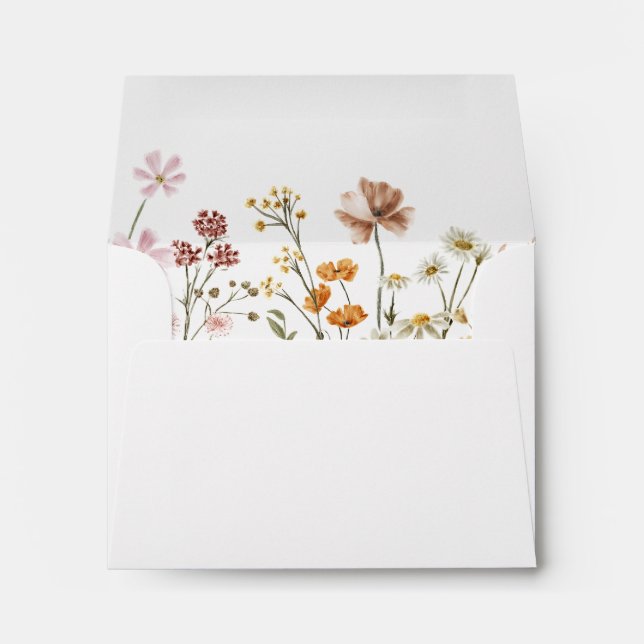 Wildflower Boho Graduation Floral Envelope (Back (Bottom))