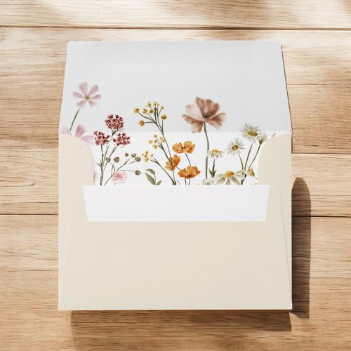 Wildflower Boho Graduation Floral Envelope