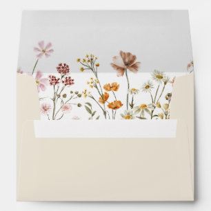 Wildflower Boho Graduation Floral Envelope