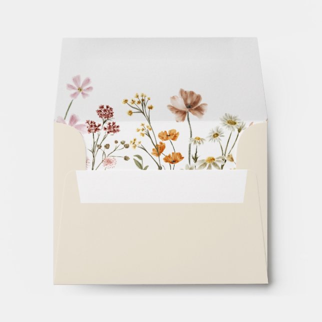 Wildflower Boho Graduation Floral Envelope (Back (Bottom))