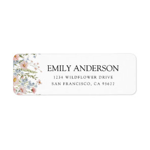 Wildflower Boho In Bloom Garden Return Address Lab Label