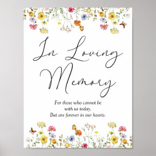 Wildflower Boho In Loving Memory Wedding Sign