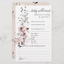 Wildflower boho modern Baby Shower Game