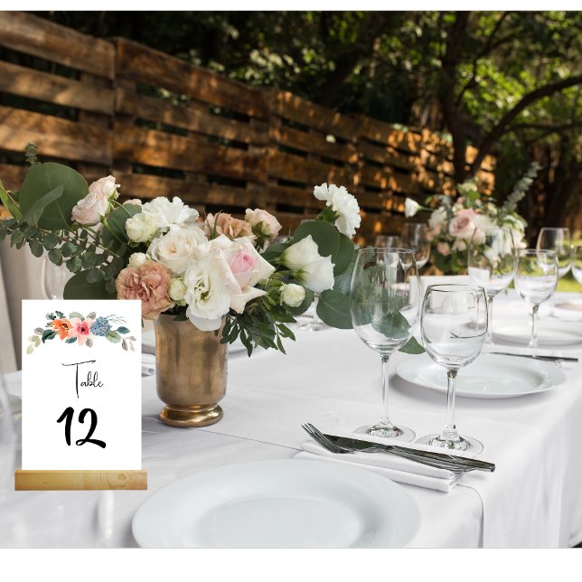 Wildflower Boho Mountain Table Number (Creator Uploaded)