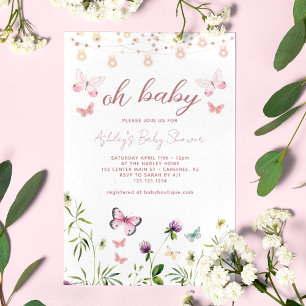 Wildflower Boho Oh Baby Shower Invitation