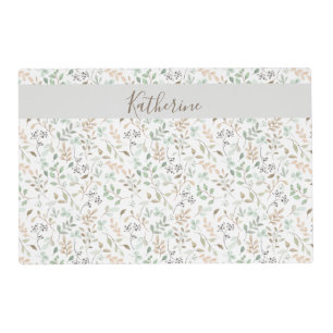 Wildflower Boho Personalized Placemat