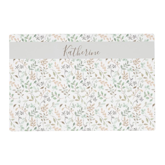  Wildflower Boho Personalized Placemat (Front)