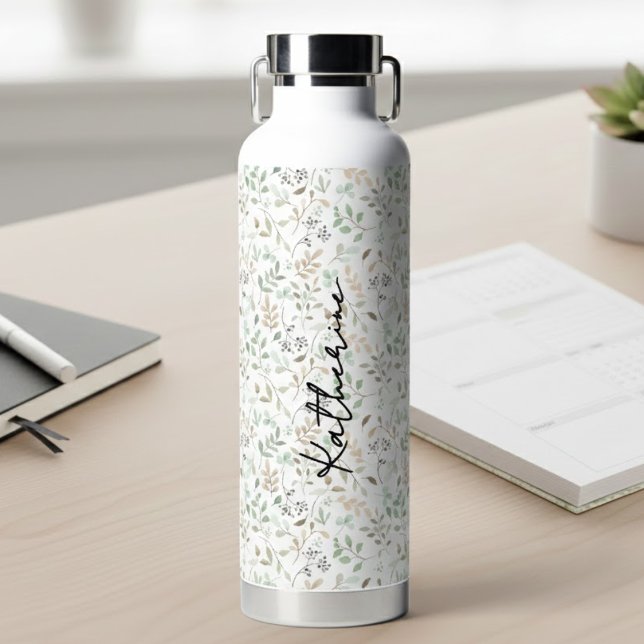 Wildflower Boho Personalized Water Bottle (Creator Uploaded)