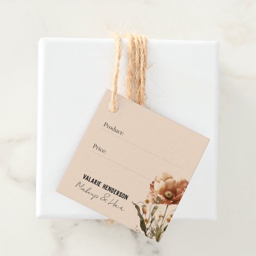 Wildflower Boho Price Tag Thank Business