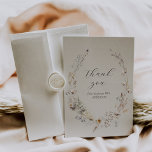 Wildflower Boho Rustic Elegant Bridal Shower Thank You Card<br><div class="desc">wildflower Boho Rustic Elegant Bridal Shower Invitation</div>