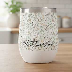 Wildflower Boho  Thermal Wine Tumbler