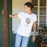 Wildflower Boho Vintage Inspirational Quote T-shirt at Zazzle