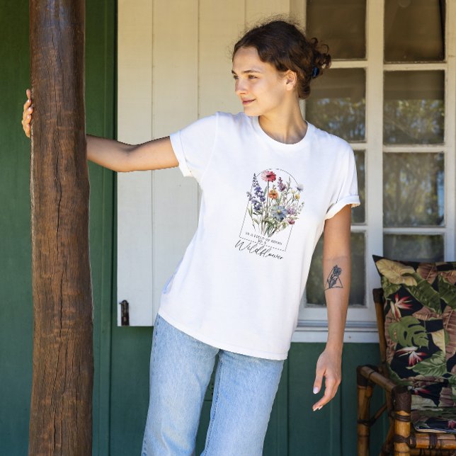 Wildflower Boho Vintage Inspirational Quote T-Shirt (Creator Uploaded)