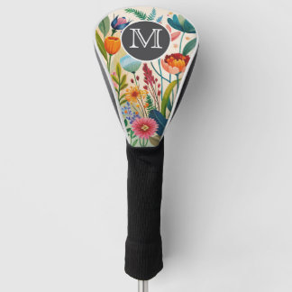 Wildflower Boho Watercolor Golf Head Cover