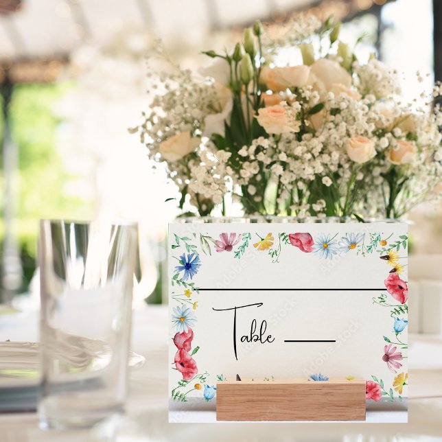 Wildflower Boho Watercolor Place Card (Creator Uploaded)