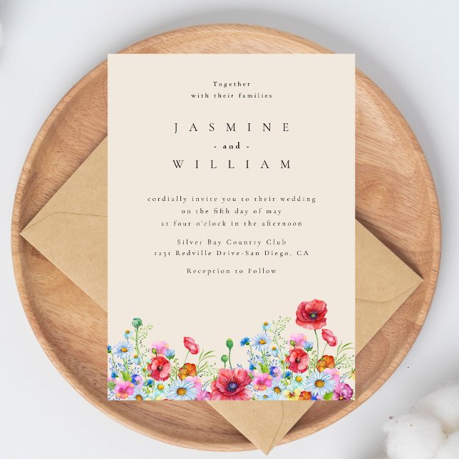  Wildflower Boho Wedding  Invitation (Creator Uploaded)