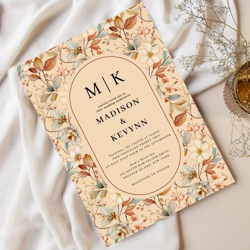 Wildflower Boho Wedding Invitation