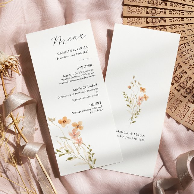 Wildflower Boho Wedding Menu (Creator Uploaded)
