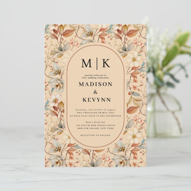 Wildflower Boho Wedding Save The Date (Standing Front)
