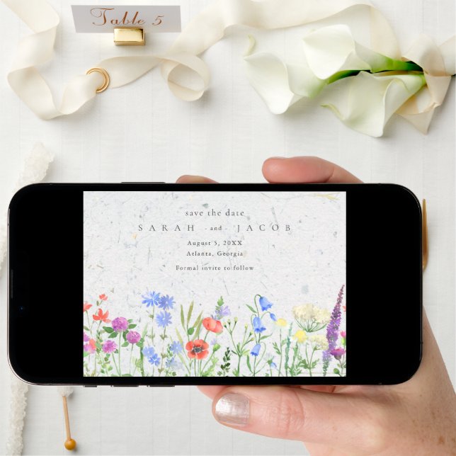 Wildflower Boho Wedding Save The Date (Front Digital)