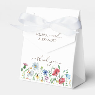 Wildflower Boho Wedding Thank you Favor Boxes
