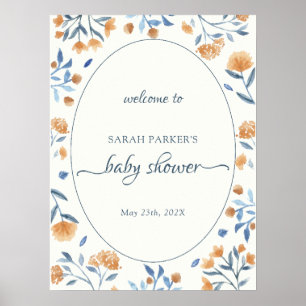 Wildflower Boho Welcome Sign Baby Shower 