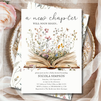 Wildflower | Book Theme Baby Shower Invitation