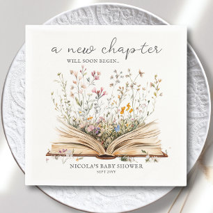 Wildflower   Book Theme Baby Shower Napkins
