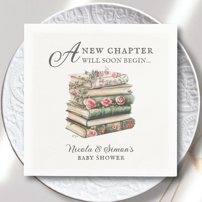 Wildflower | Book Theme Baby Shower Napkins (Creator Uploaded)