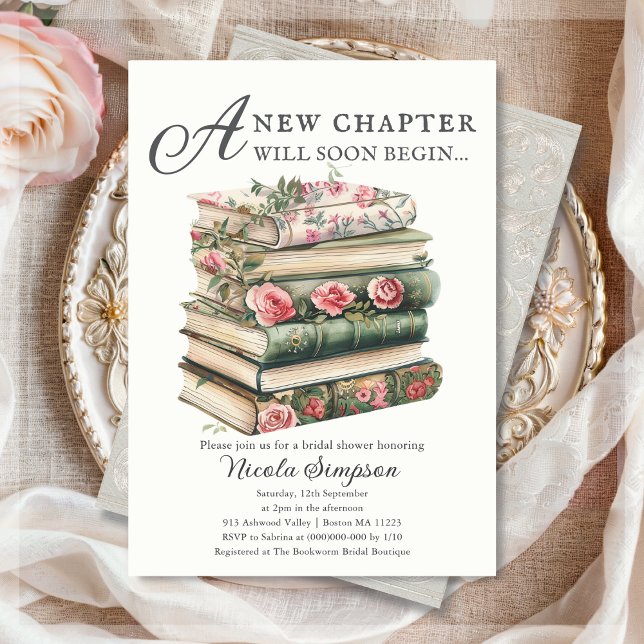 Wildflower | Book Theme Bridal Shower Invitation (Creator Uploaded)