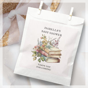 Wildflower Book Themed Baby Shower Favor Bag