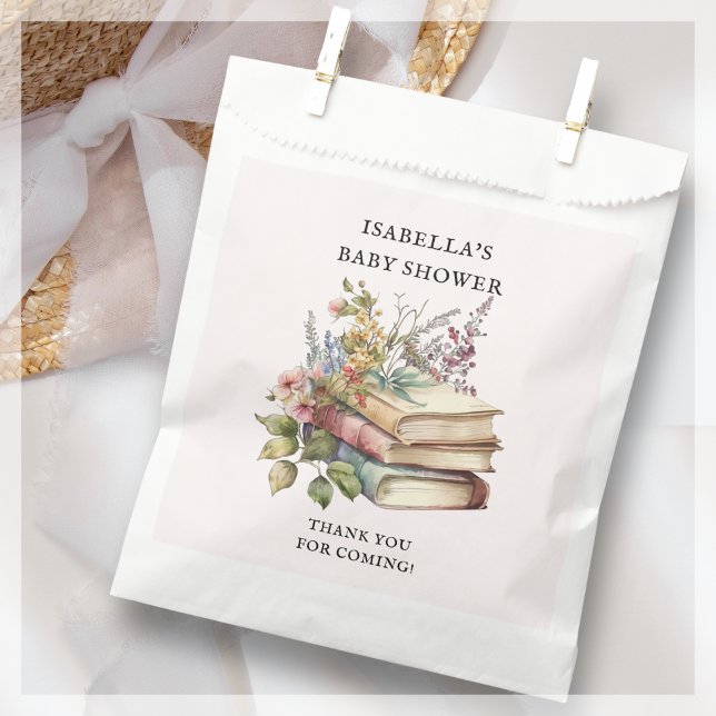 Wildflower Book Themed Baby Shower  Favor Bag (Creator Uploaded)