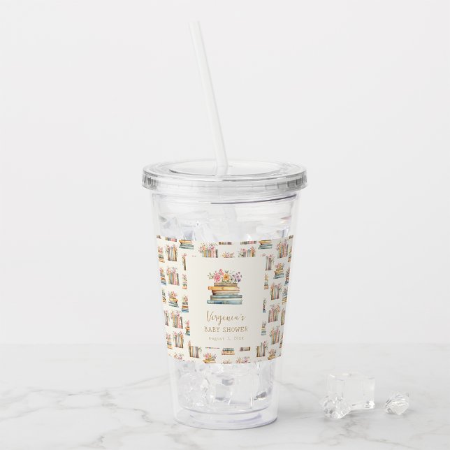 Wildflower Books Baby Shower Acrylic Tumbler (Wildflower Books Baby Shower Acrylic Tumbler by Painted Paperie
)