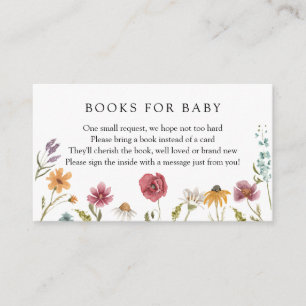 Wildflower Books for Baby Request Enclosure Card