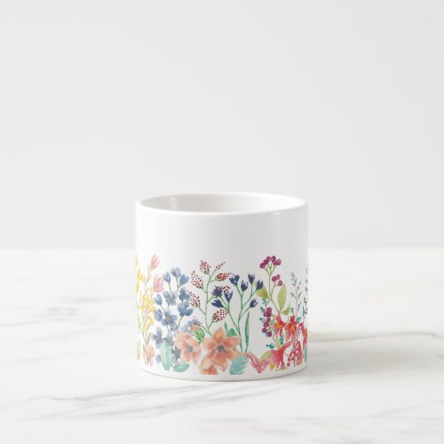 Wildflower border espresso cup