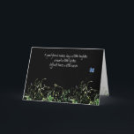 Wildflower Border for Friend's Birthday Card<br><div class="desc">Summer wildflower border with blue butterfly on a black background for friend's birthday.
Text is editable.
Background color can be changed.</div>