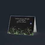 Wildflower Border for Friend's Birthday Card<br><div class="desc">Summer wildflower border with blue butterfly on a black background for friend's birthday.
Text is editable.
Background color can be changed.</div>