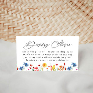 Wildflower Border Gift Display Shower Enclosure Card